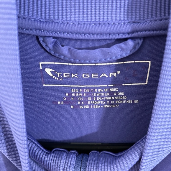 Purple Running Jacket Full Zip Mock Turtleneck Size L by Tek Gear - Picture 3 of 4